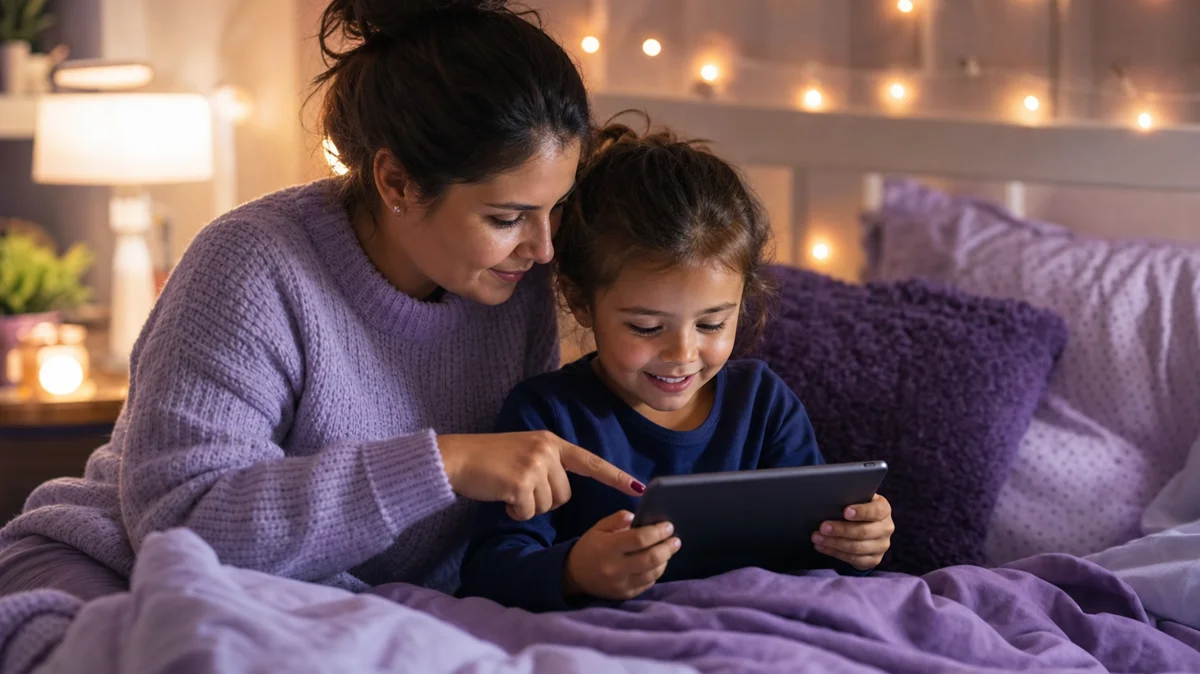 Parent reviewing Roblox parental controls with their child